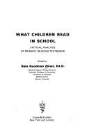 Front cover of What children read in school by Sara Goodman Zimet