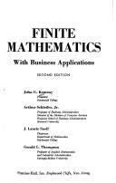 Cover of Finite mathematics with business applications by John G. Kemeny