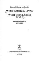 Cover of West-Östlicher Divan by Johann Wolfgang von Goethe