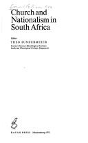 Front cover of Church and nationalism in South Africa by Consultation on Church and Nationalism Mapumulo, South Africa 1974.