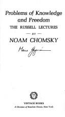 Cover of Problems of knowledge and freedom by Noam Chomsky