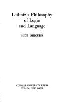 Front cover of Leibniz's philosophy of logic and language by Hidé Ishiguro