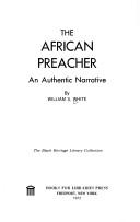 Front cover of The African preacher by William S. White