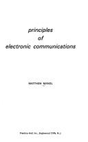 Cover of Principles of electronic communications by Matthew Mandl