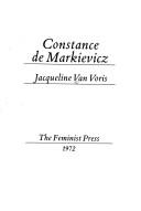 Cover of Constance de Markievicz by Jacqueline Van Voris