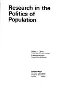 Front cover of Research in the politics of population by Richard L. Clinton