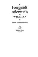 Front cover of Forewords and afterwords by W. H. Auden