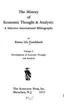 Front cover of Development of economic thought and analysis by Emma Lila Fundaburk