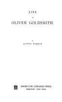 Front cover of Life of Oliver Goldsmith by Austin Dobson