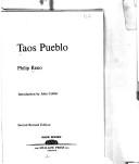 Front cover of Taos Pueblo by Philip Reno