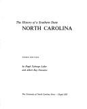 Front cover of North Carolina by Hugh Talmage Lefler