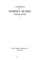 Cover of Robert Blake: General-at-sea by John Rowland Powell