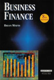Cover of Business Finance (M&E) by B.K.R. Watts
