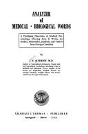 Front cover of Analyzer of medical-biological words by Schmidt, J. E.