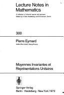 Cover of Moyennes invariantes et représentations unitaires by Pierre Eymard