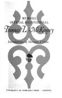 Front cover of Memoirs, official and personal by Thomas Loraine McKenney