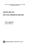 Front cover of Courts and the political process in England by Fred L. Morrison