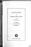 Front cover of Lectures on female education and manners by J. Burton