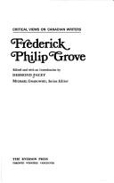 Cover of Frederick Philip Grove by Desmond Pacey