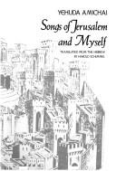 Cover of Songs of Jerusalem and myself by Yehuda Amichai
