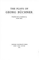 Front cover of The plays of Georg Büchner by Georg Büchner