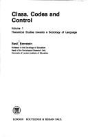 Cover of Class, codes and control by Basil B. Bernstein