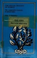 Front cover of The social reality of ethics by John H. Barnsley