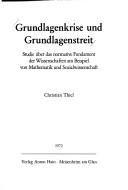 Cover of Grundlagenkrise und Grundlagenstreit by Christian Thiel