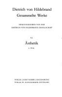 Cover of Gesammelte Werke by Dietrich Von Hildebrand