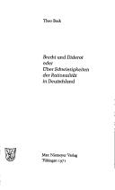 Cover of Brecht und Diderot by Theo Buck