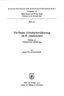Front cover of Die Basler Arbeiterbevölkerung im 19. Jahrhundert by Martin Schaffner
