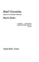 Cover of Brief chronicles by Martin Esslin