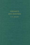 Front cover of Riemann's zeta function by Harold M. Edwards