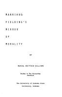 Front cover of Marriage: Fielding's mirror of morality by Murial Brittain Williams