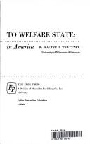 Front cover of From poor law to welfare state by Walter I. Trattner