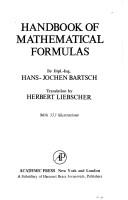 Front cover of Handbook of mathematical formulas by Hans Jochen Bartsch
