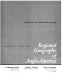Cover of Regional geography of Anglo-America by C. Langdon White