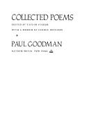 Cover of Collected poems by Paul Goodman