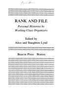 Cover of Rank and file by Alice Lynd