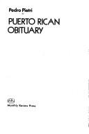 Cover of Puerto Rican Obituary by Pedro Pietri