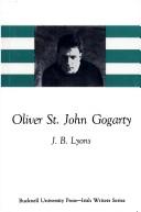 Cover of Oliver St. John Gogarty by J. B. Lyons