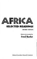 Front cover of Africa; selected readings by Fred G. Burke