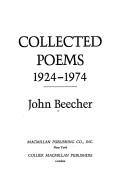 Front cover of Collected poems, 1924-1974 by John Beecher