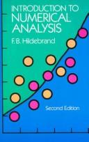 Front cover of Introduction to numerical analysis by Francis Begnaud Hildebrand