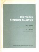 Cover of Economic decision analysis by W. J. Fabrycky