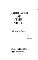 Front cover of Borrower of the night by Elizabeth Peters