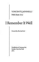 Cover of I remember it well by Vincente Minnelli