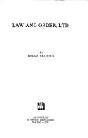Cover of Law and order, ltd by Kyle Crichton