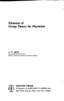 Cover of Elements of group theory for physicists by A. W. Joshi