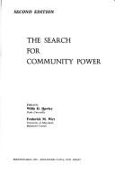 Cover of The search for community power by Willis D. Hawley
